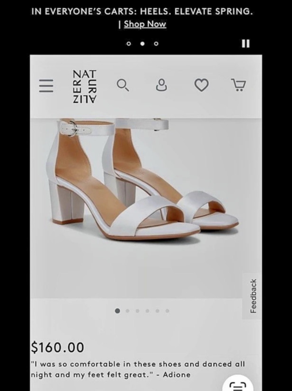 Naturalizer Vera Dress Sandal Size 7